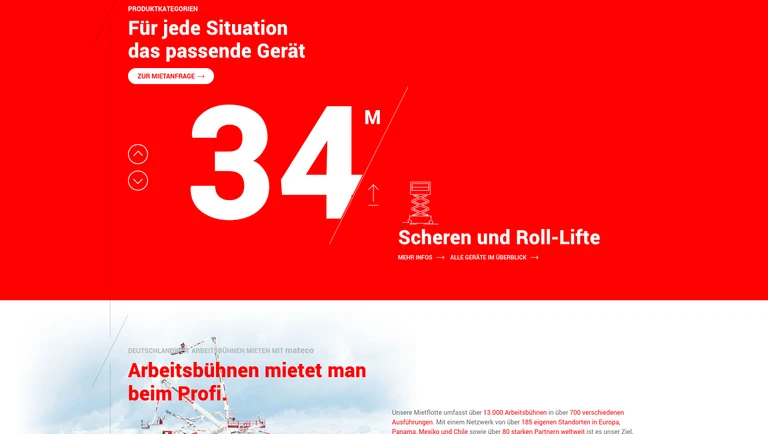 Mateco TYPO3 Website Impression