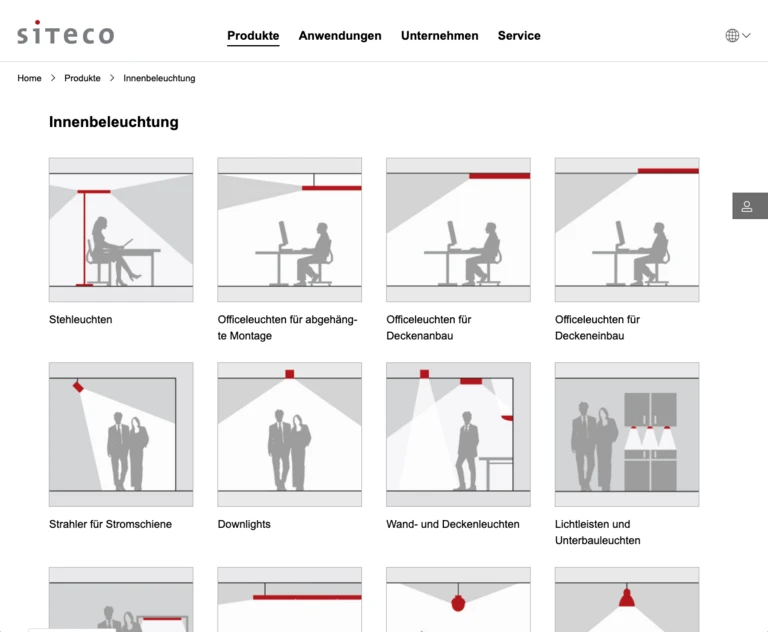 Siteco TYPO3 Website Impression